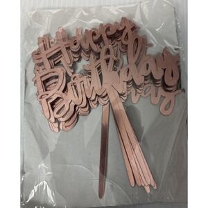 Pink Happy Birthday Picks - 10 Pack